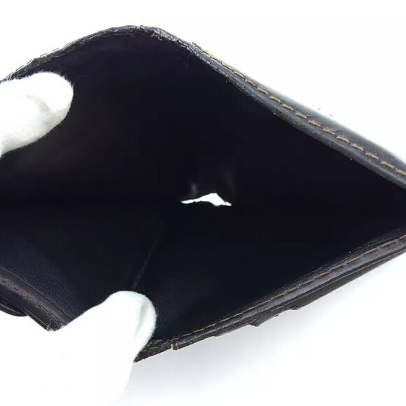 Louis Vuitton Two Folded Wallet Utah Uta Leather Authentic Used T19733 - Picture 8 of 10